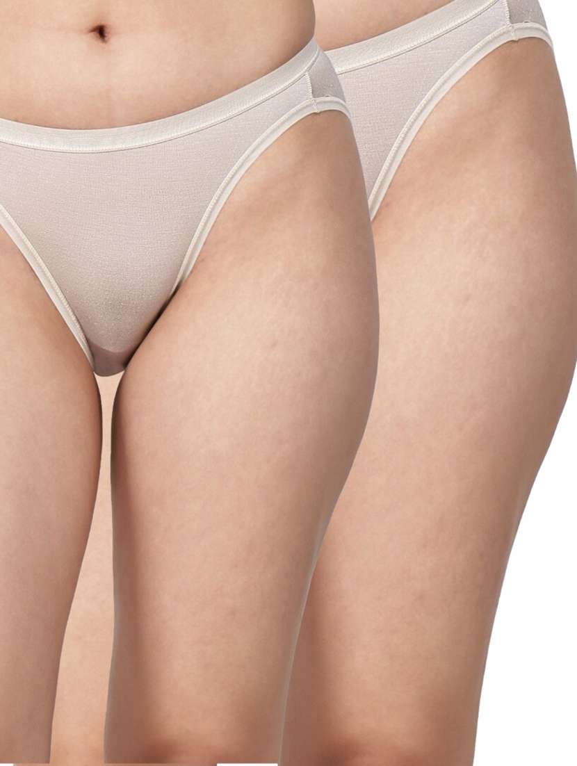 women pack of 2 solid mid rise regular panty