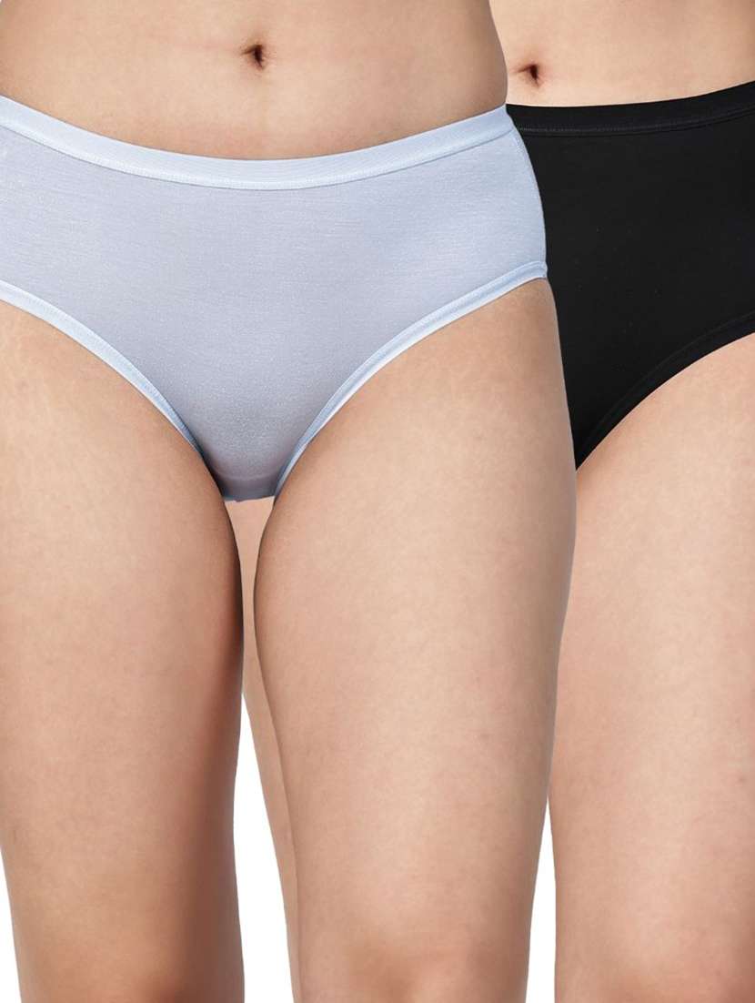 women pack of 2 solid mid rise hipster panty