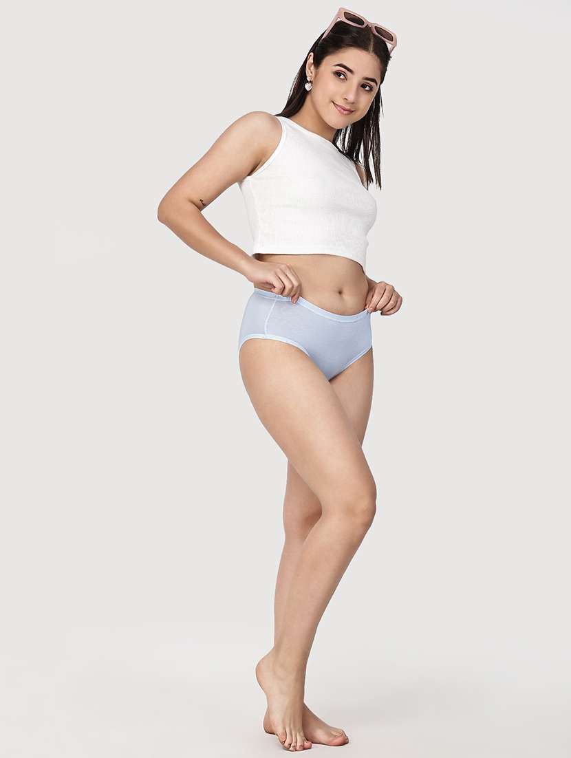 Women Pack Of 2 Solid Mid Rise Hipster Panty - 22581264 -  Standard Image - 3