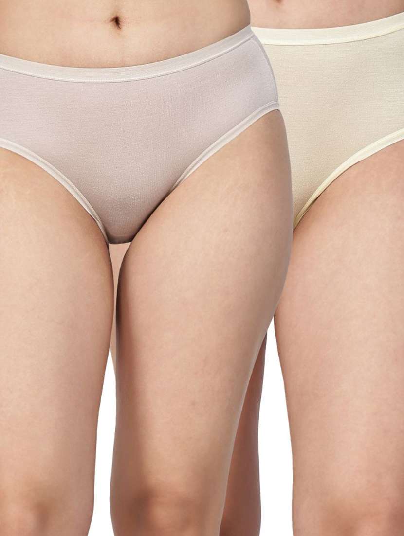 women pack of 2 solid mid rise hipster panty
