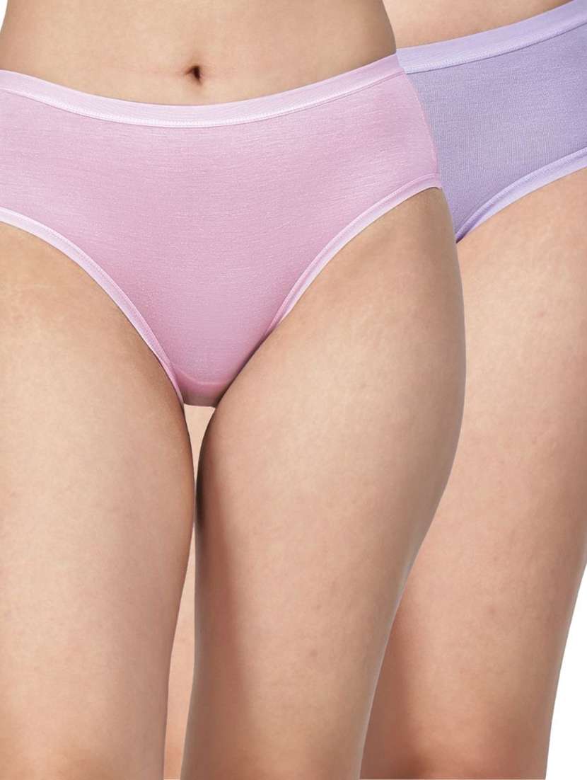 women pack of 2 solid mid rise hipster panty