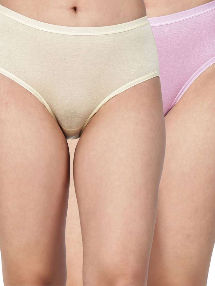 women pack of 2 solid mid rise hipster panty