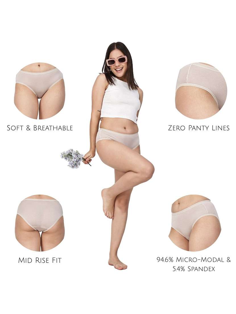 women solid mid rise hipster panty - 22581287 -  Standard Image - 3