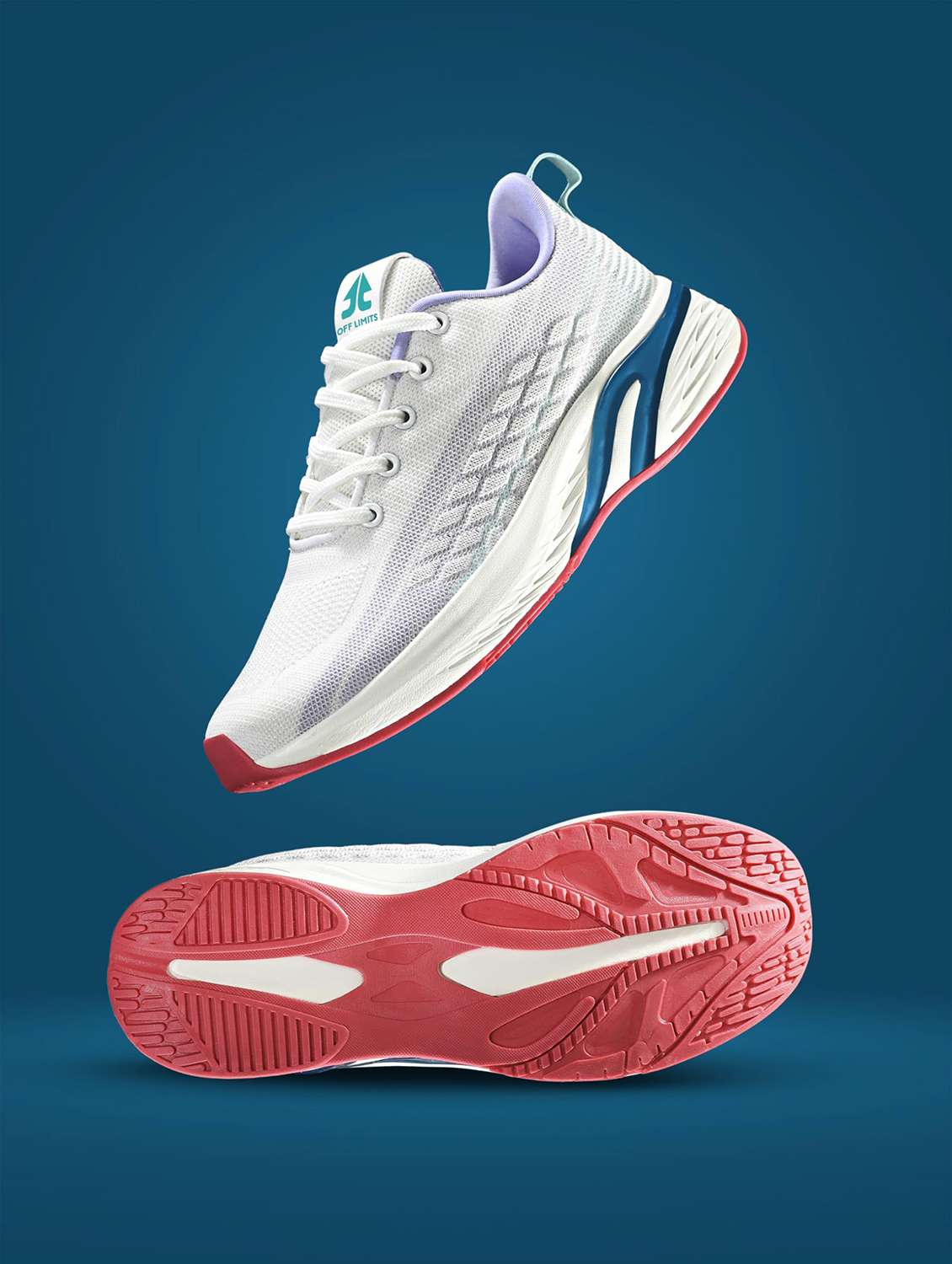 women textured lace up sports shoes