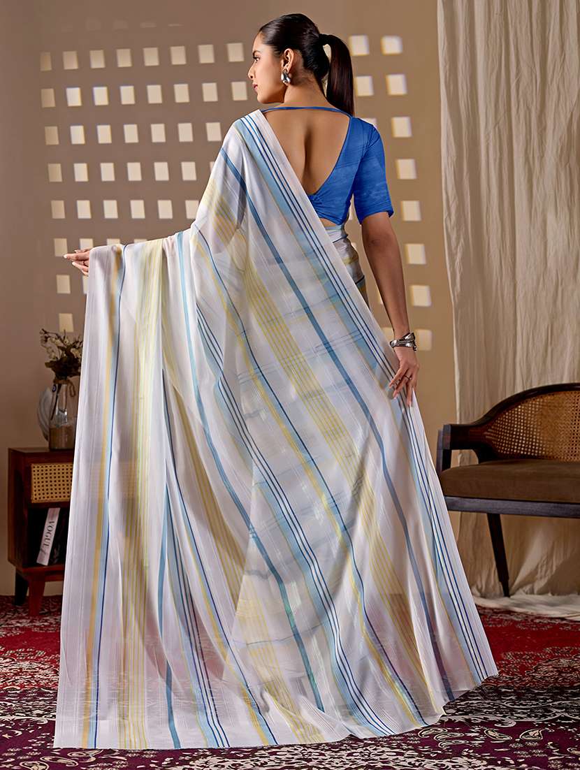 women printed casual wear saree with blouse - 22581435 -  Standard Image - 3
