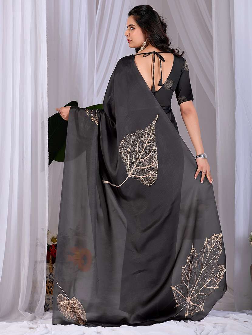 Women Printed Casual Wear Saree With Blouse - 22581449 -  Standard Image - 3