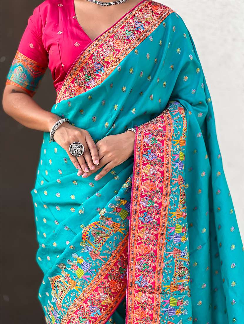 women self design banarasi saree with blouse - 22581491 -  Standard Image - 5