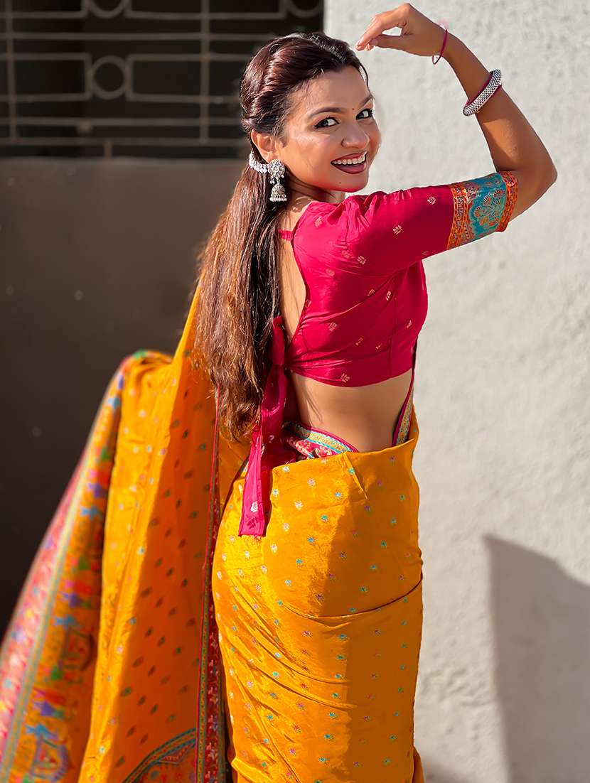 women self design banarasi saree with blouse - 22581493 -  Standard Image - 3
