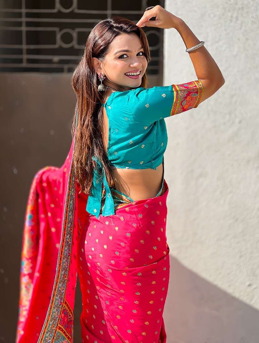 women self design banarasi saree with blouse - 22581496 -  Standard Image - 3