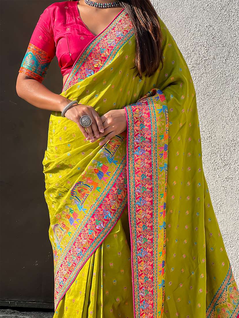 women self design banarasi saree with blouse - 22581497 -  Standard Image - 5