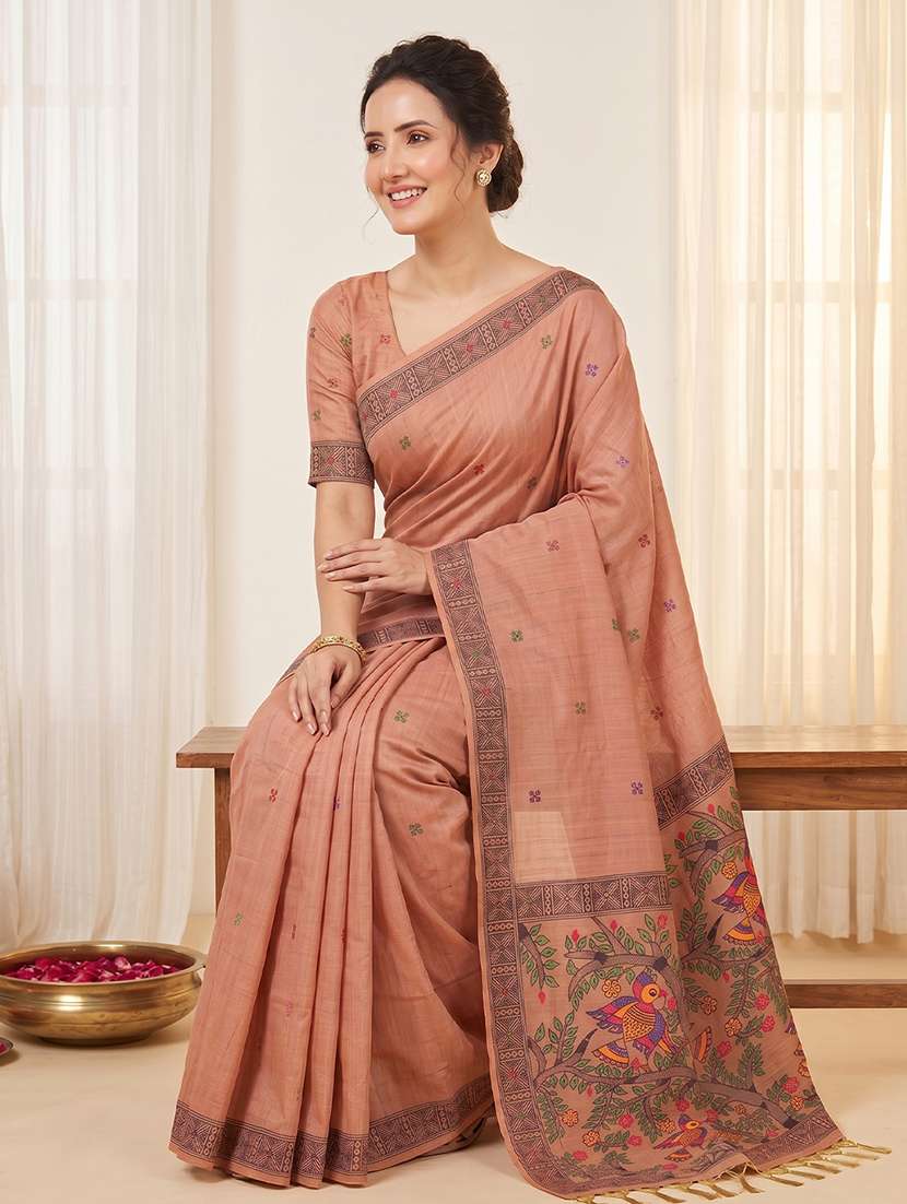 women printed casual wear saree with blouse - 22581500 -  Standard Image - 3