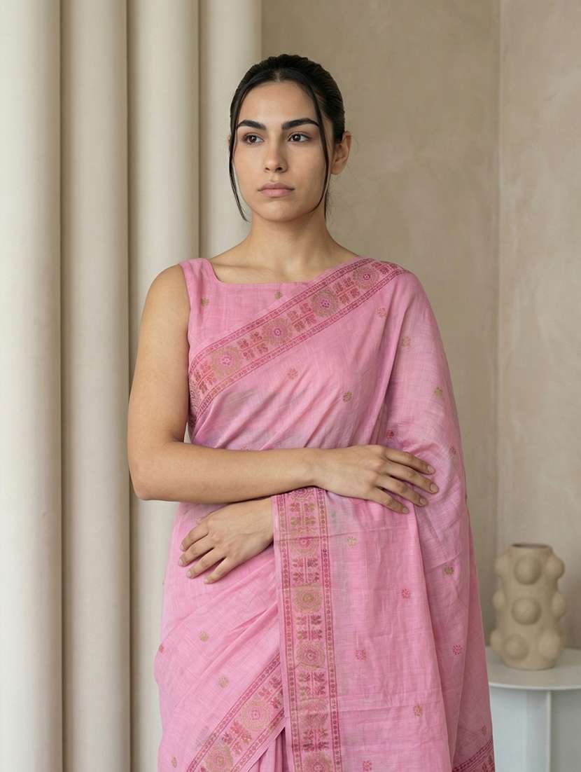 women printed casual wear saree with blouse - 22581514 -  Standard Image - 5