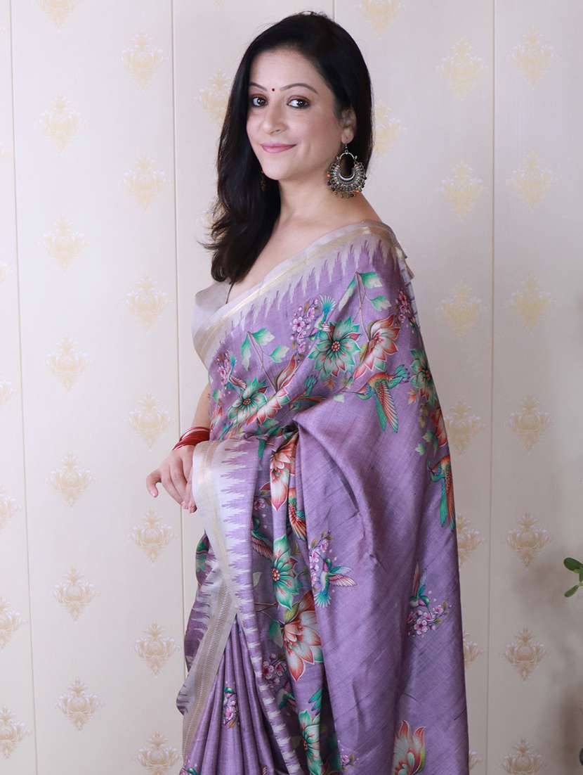 women printed casual wear saree with blouse - 22581535 -  Standard Image - 3