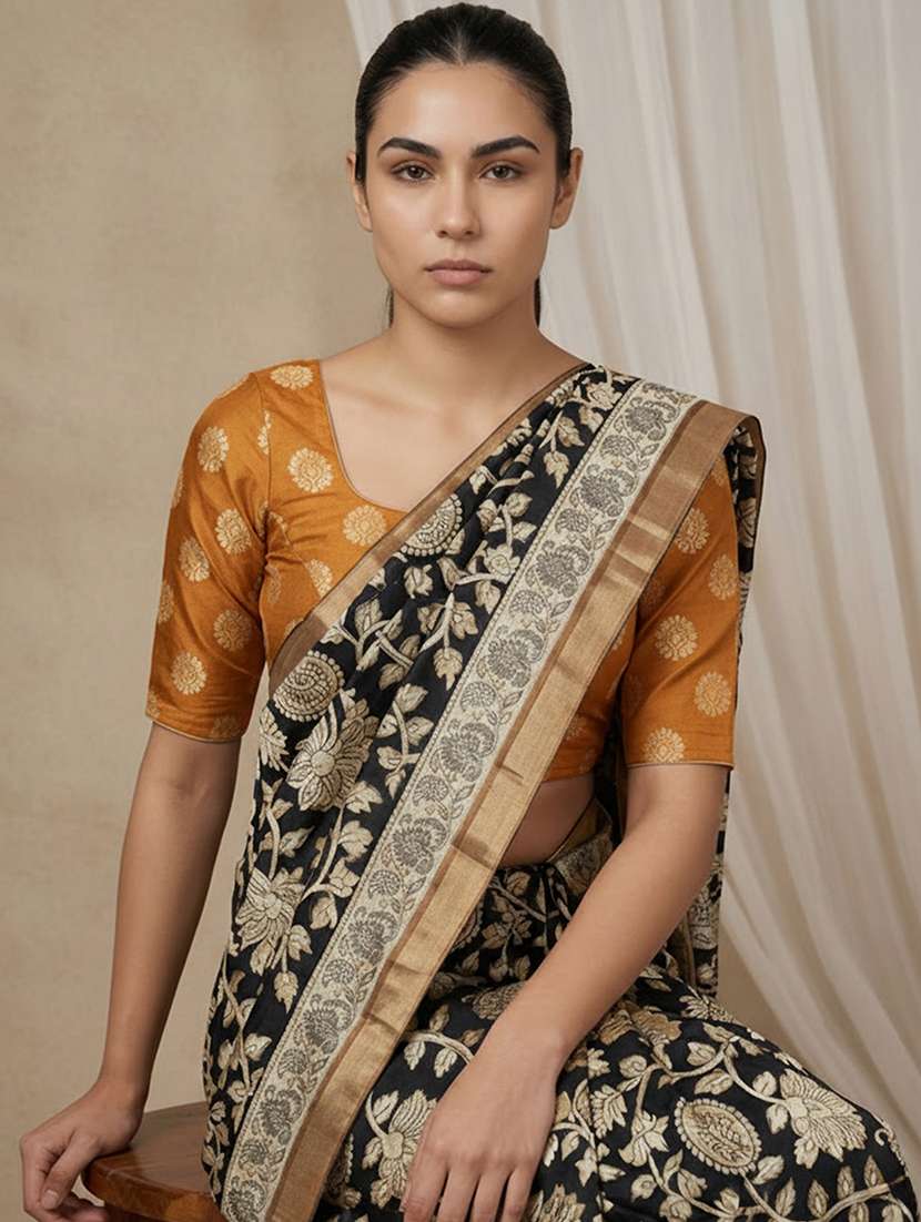women printed casual wear saree with blouse - 22581547 -  Standard Image - 5