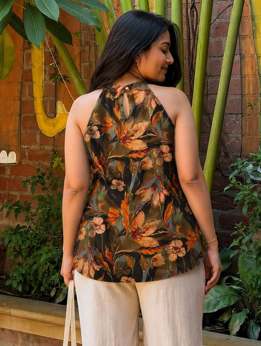 women printed sleeveless straight kurti - 22581756 -  Standard Image - 3