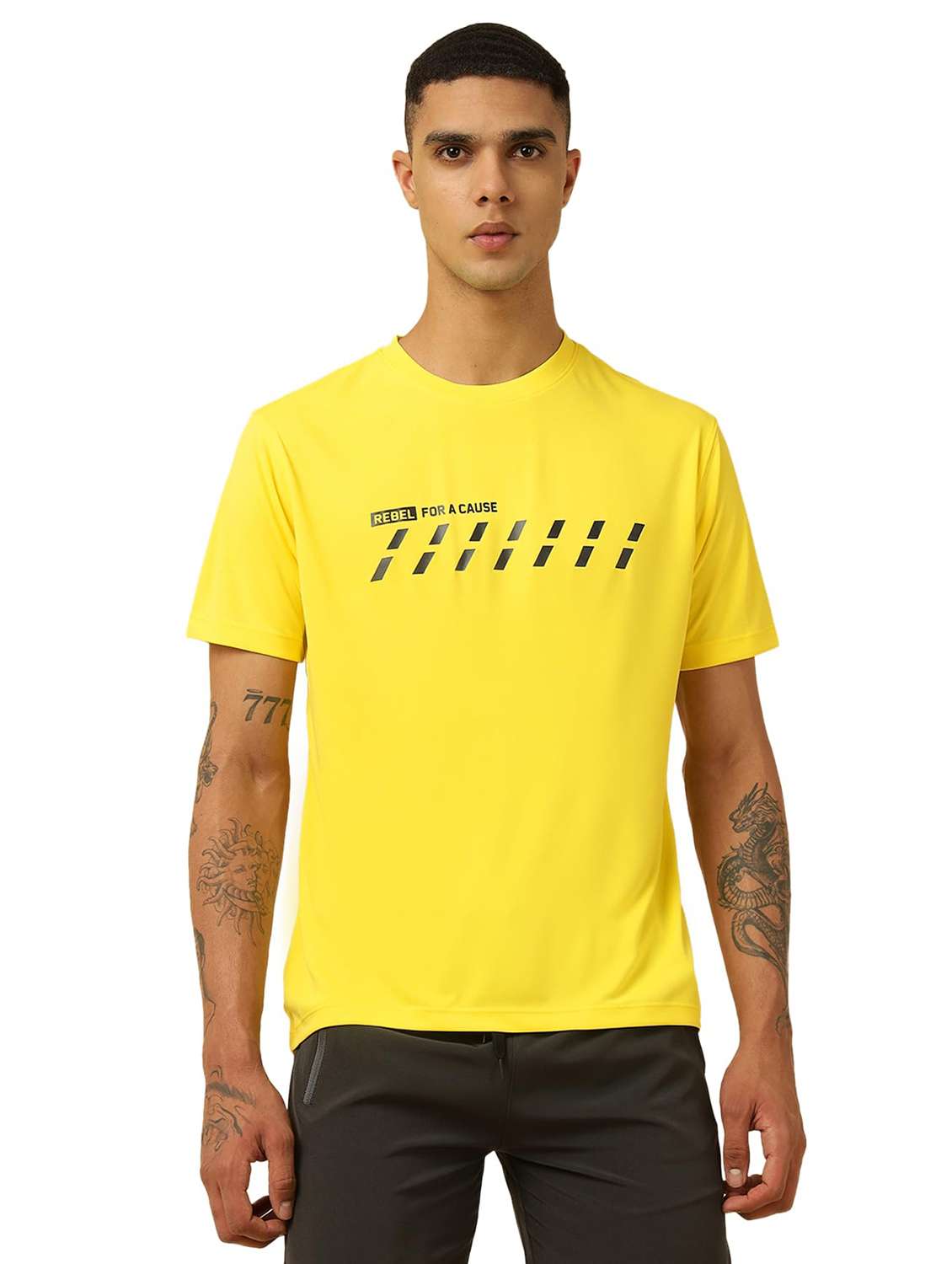 men printed short sleeves regular fit t-shirt