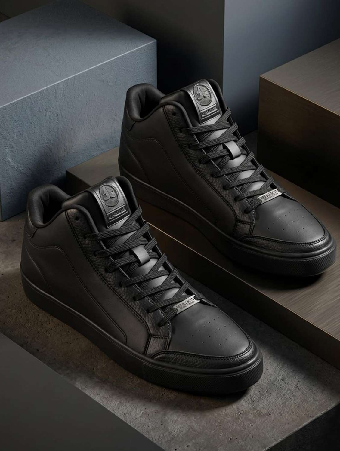 men solid lace up sneaker