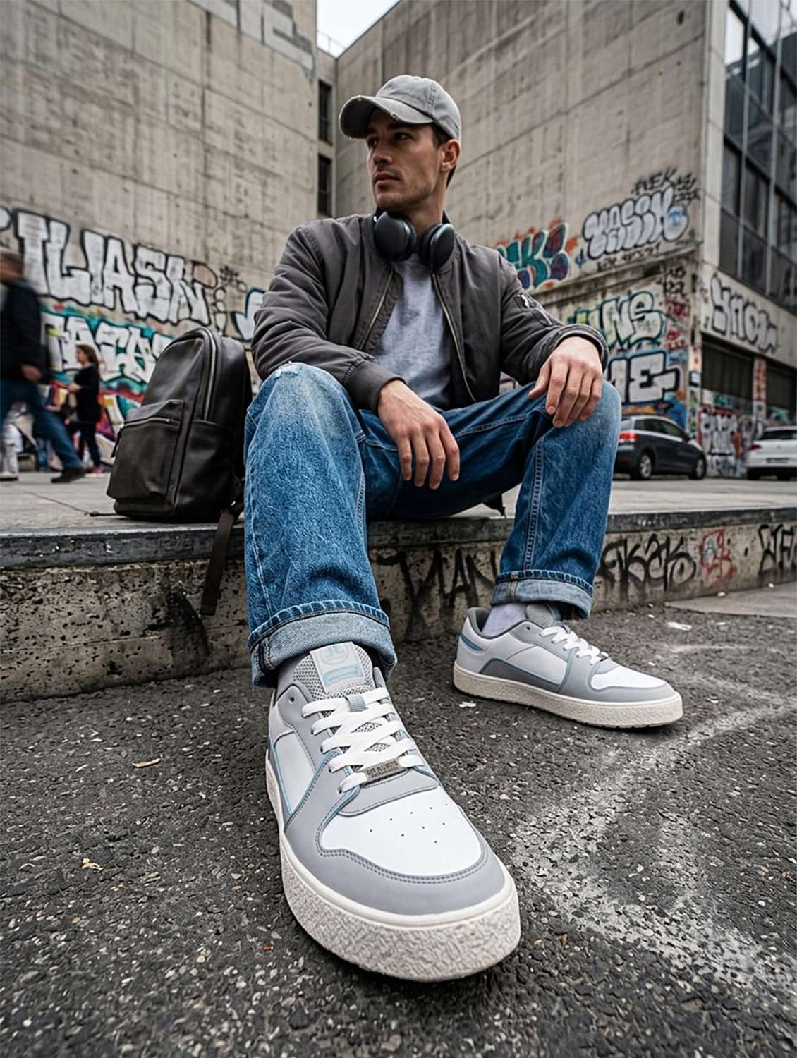 men colourblocked lace up sneaker - 22581862 -  Standard Image - 5