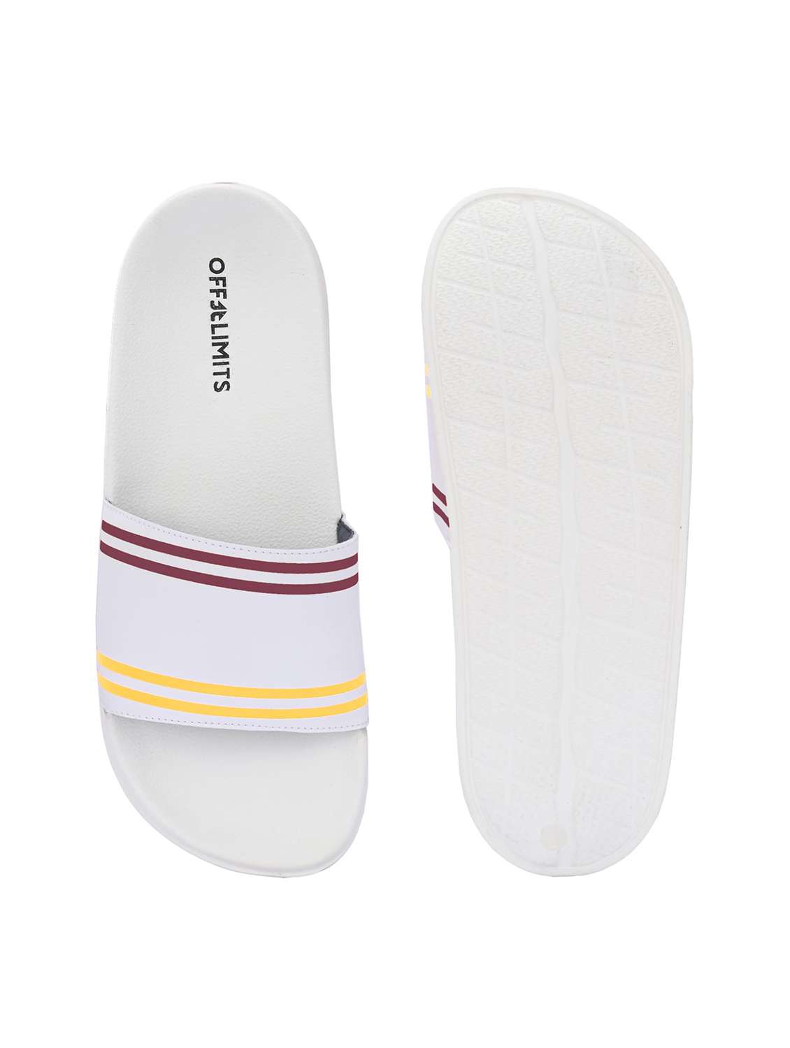 men striped slip on slider - 22581993 -  Standard Image - 5