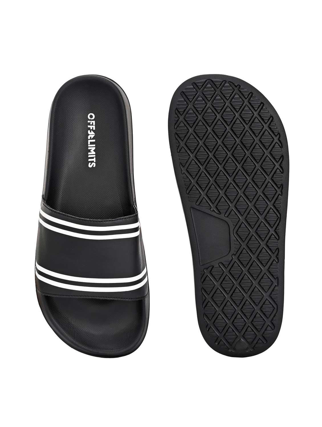 Men Striped Slip On Slider - 22581995 -  Standard Image - 5