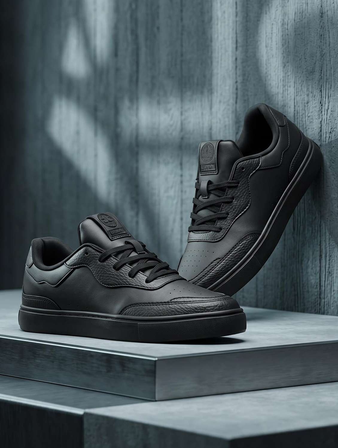 men solid lace up sneaker
