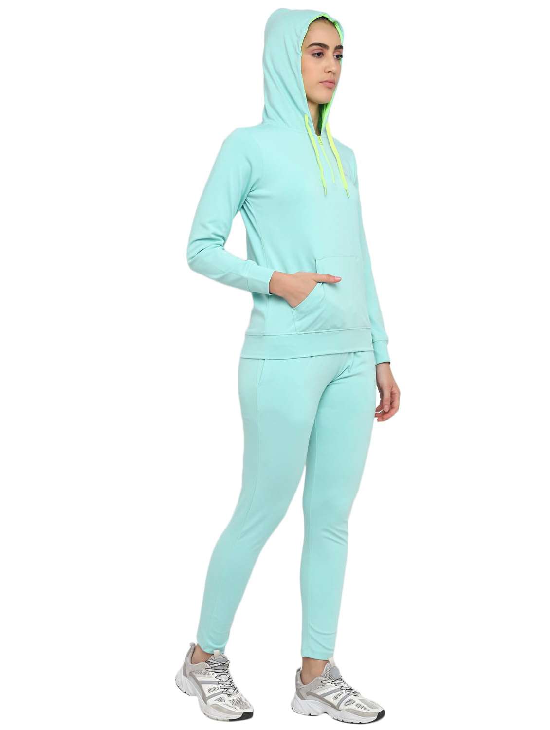 women solid long sleeves active wear set - 22582141 -  Standard Image - 5