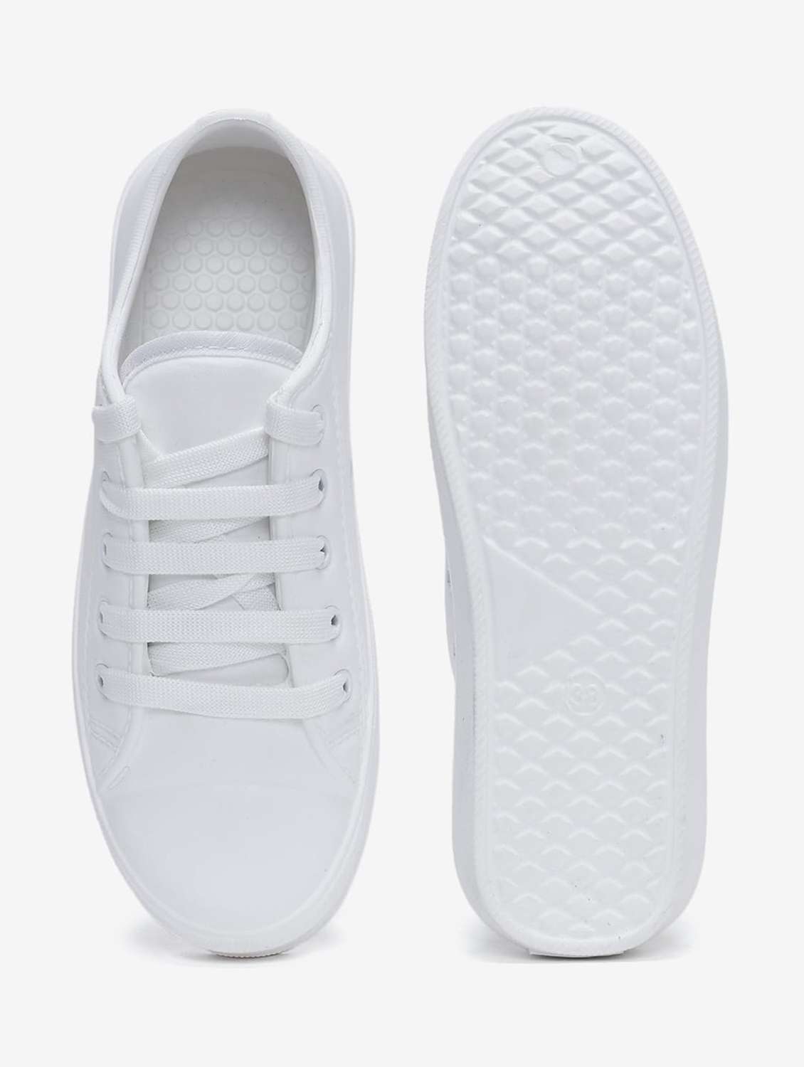 women solid lace up sneakers - 22582166 -  Standard Image - 5