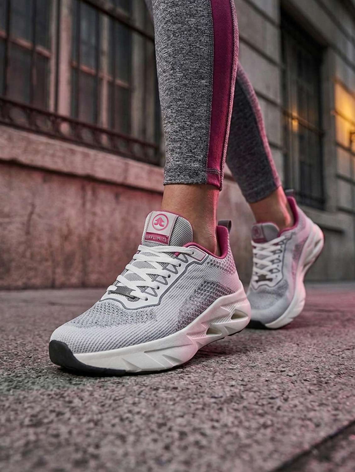 Women Textured Lace Up Sports Shoes - 22582167 -  Standard Image - 3
