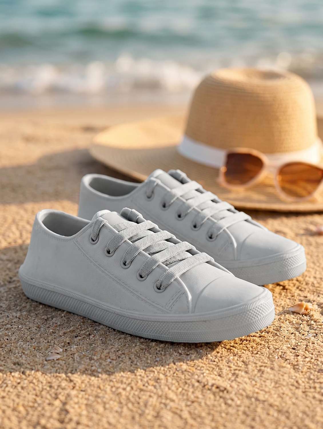women solid lace up sneakers