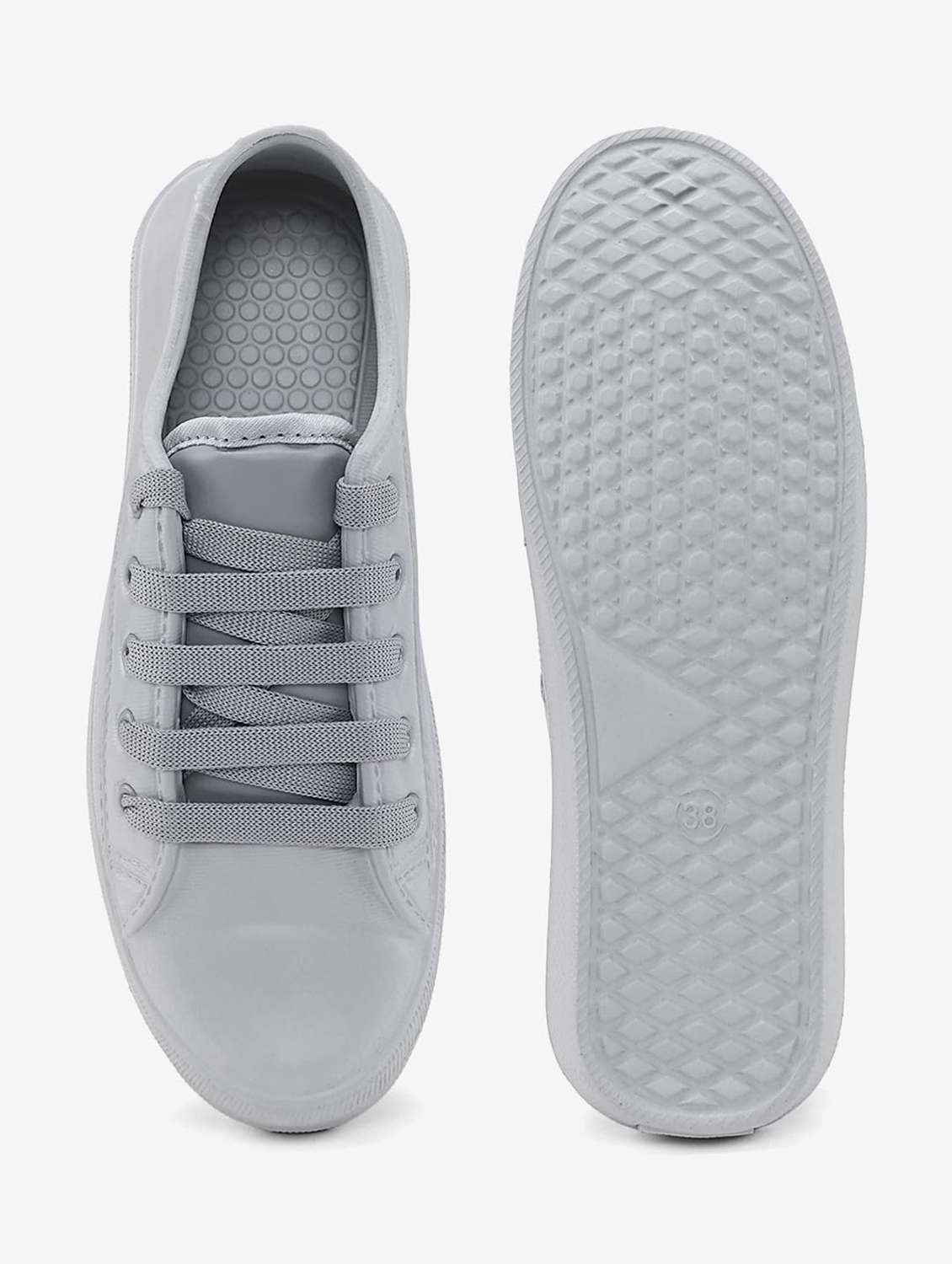 women solid lace up sneakers - 22582178 -  Standard Image - 5