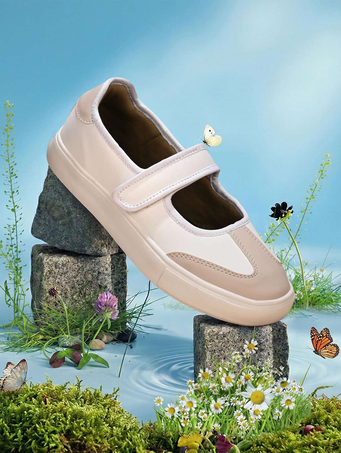 women colourblocked slip on sneaker
