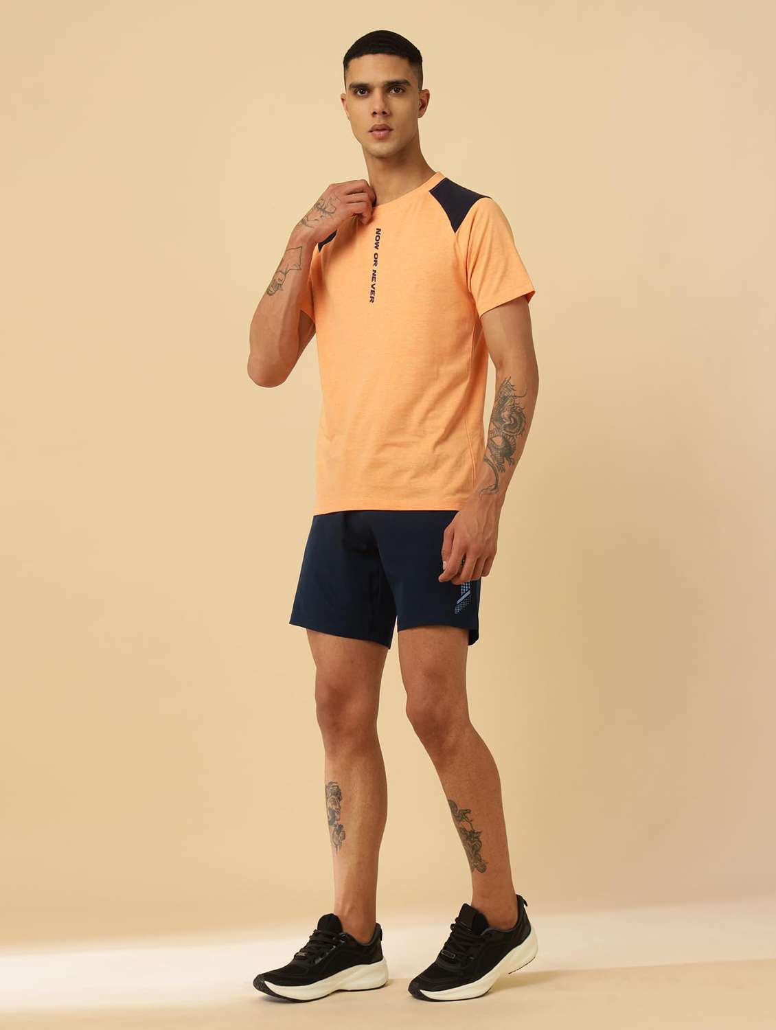 Men Printed Mid Rise Regular Fit Sports Shorts - 22582209 -  Standard Image - 5