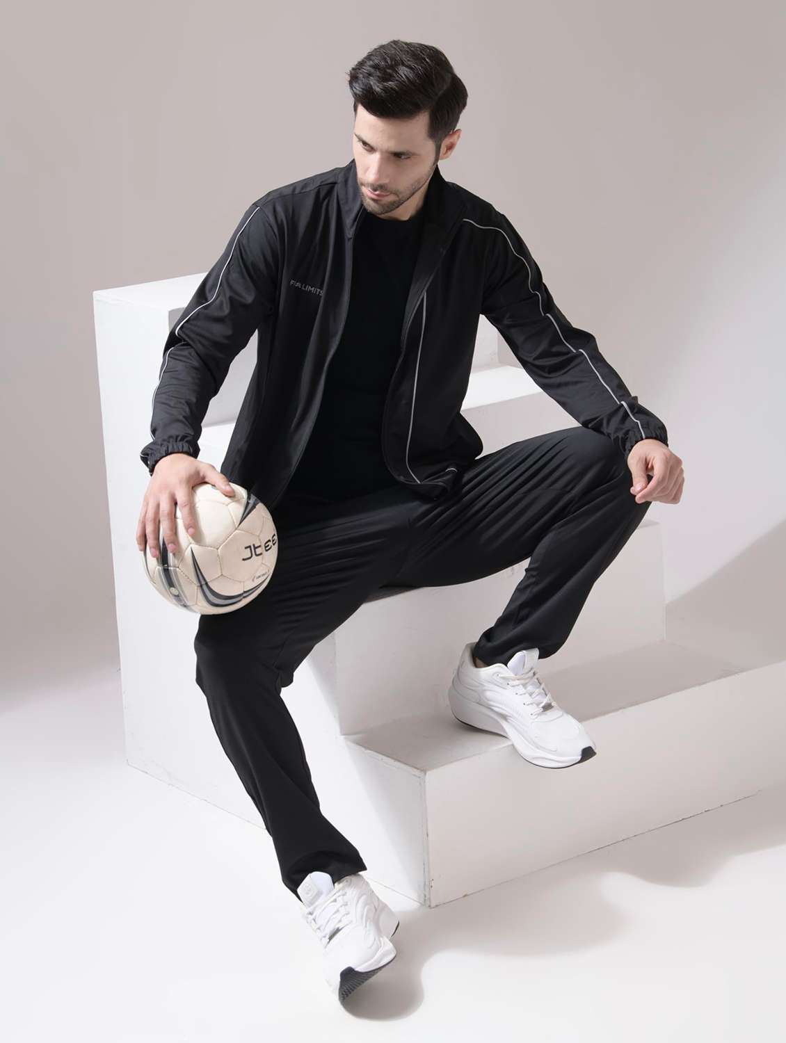 Men Taped Long Sleeves Track Suit - 22582218 -  Standard Image - 5
