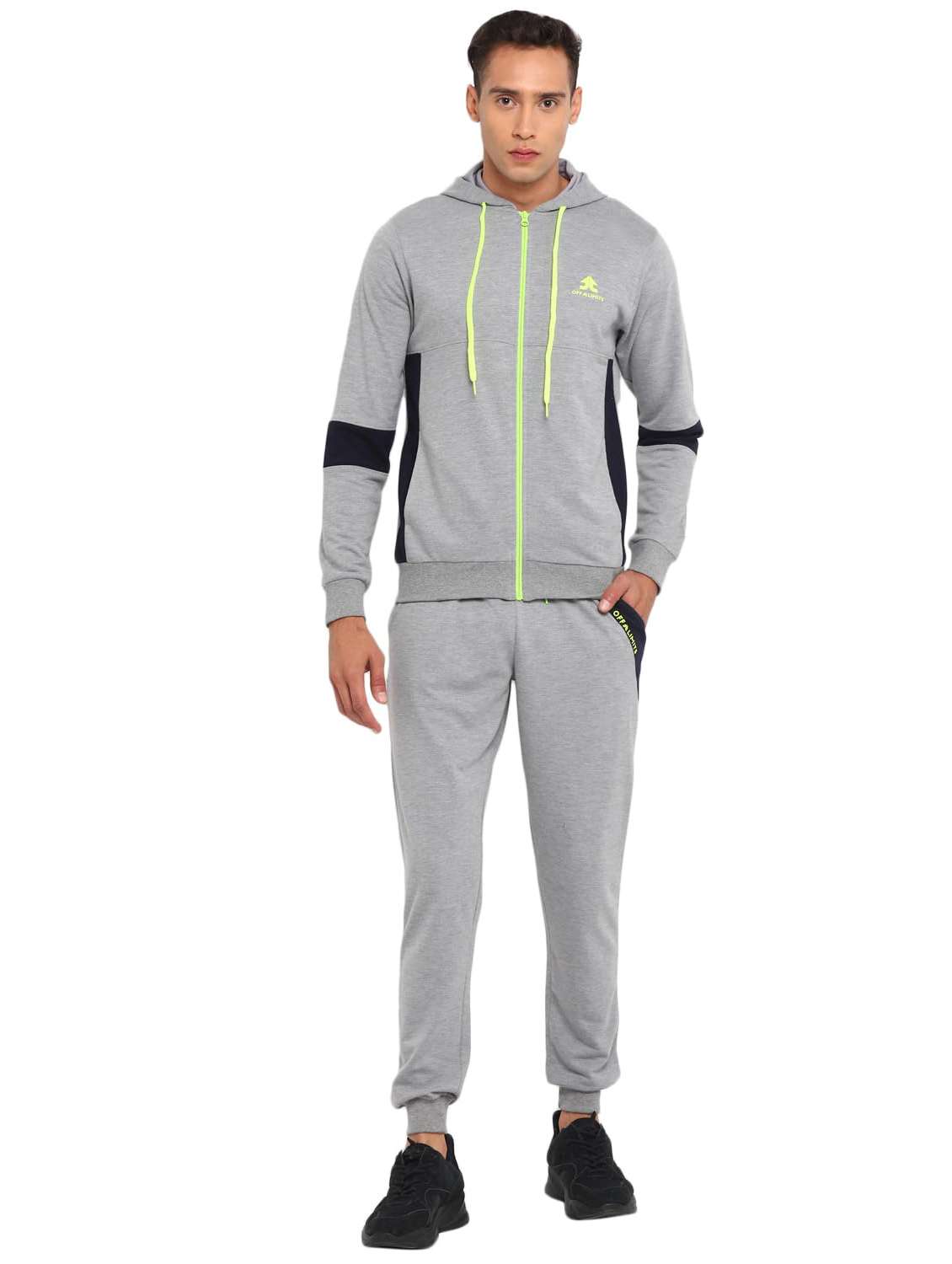 men taped long sleeves track suit