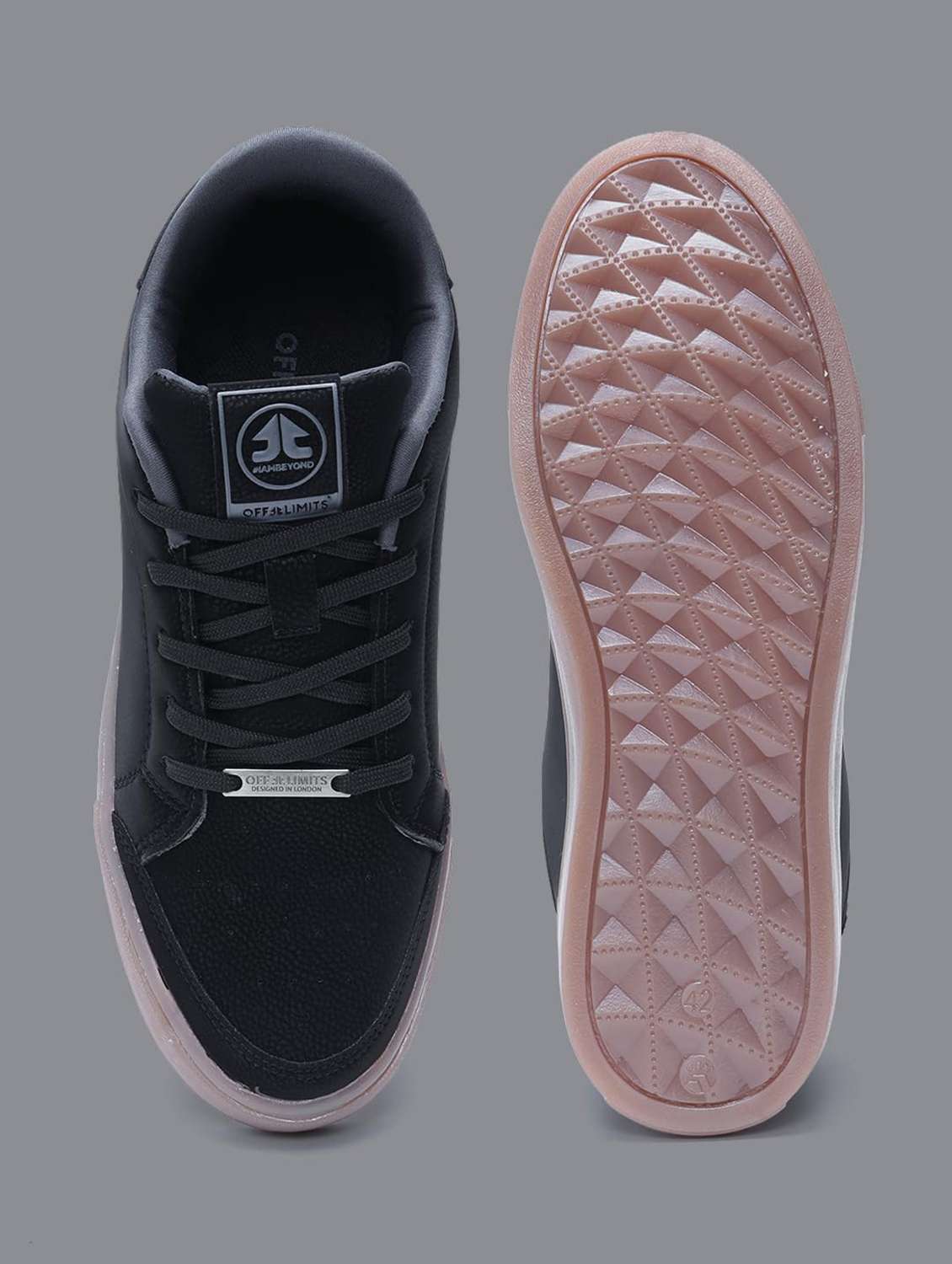 men solid lace up sneaker - 22582245 -  Standard Image - 5