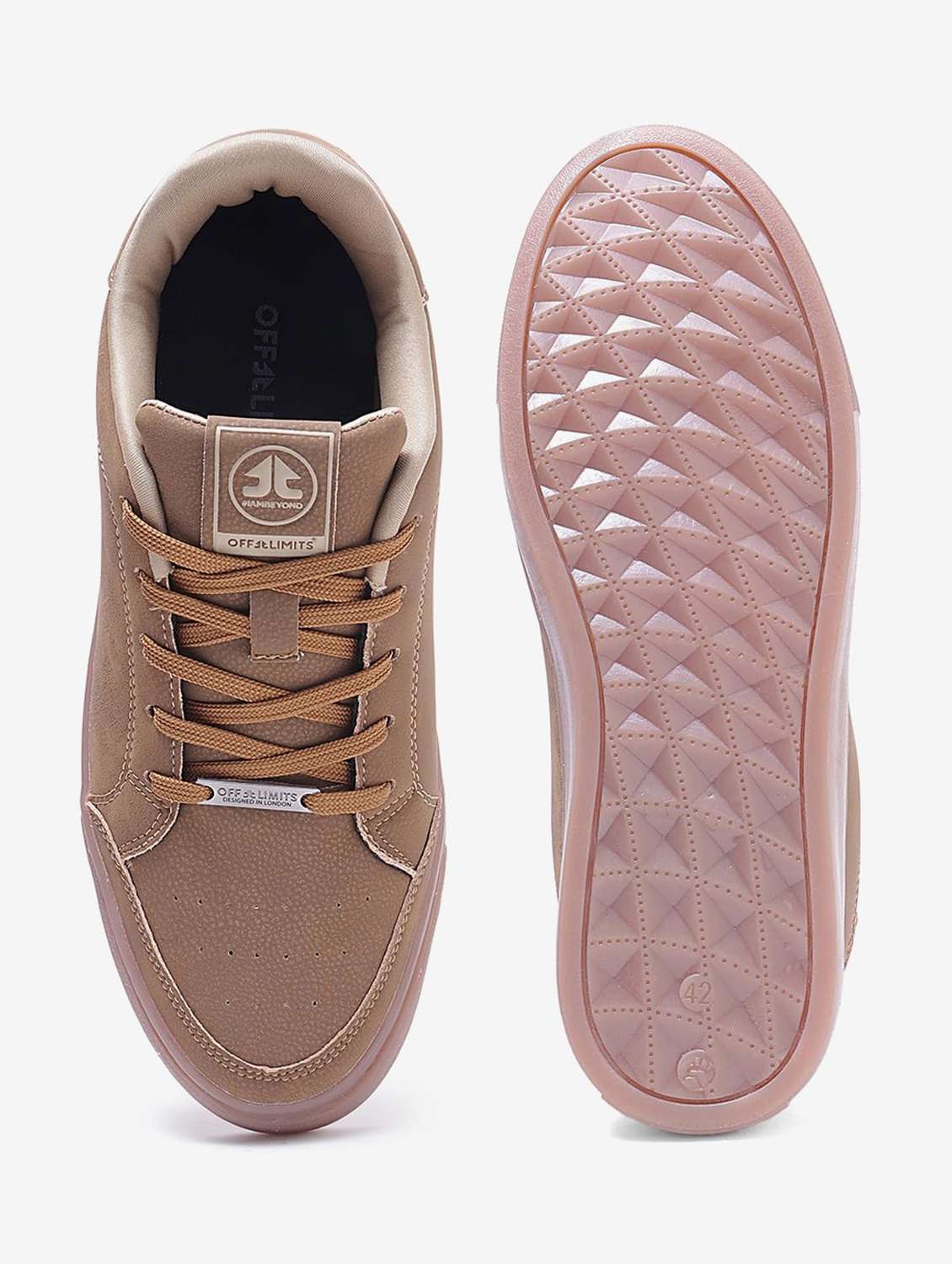 men solid lace up sneaker - 22582249 -  Standard Image - 5