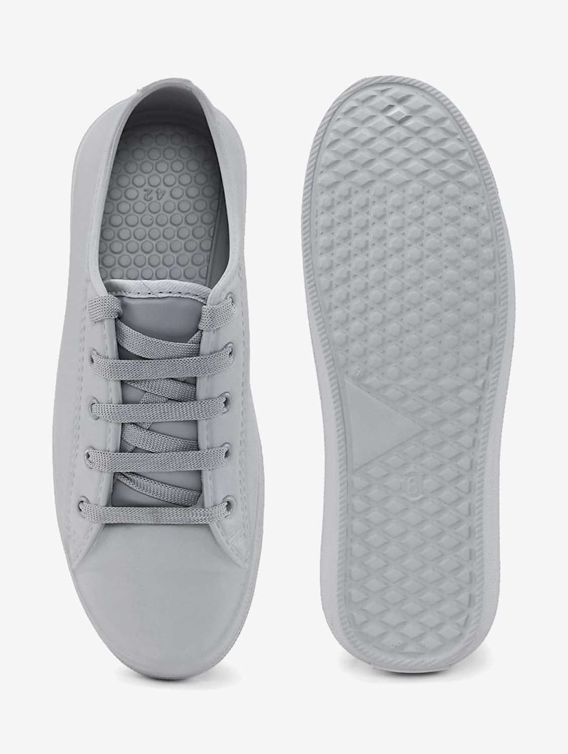 men solid lace up sneaker - 22582258 -  Standard Image - 5