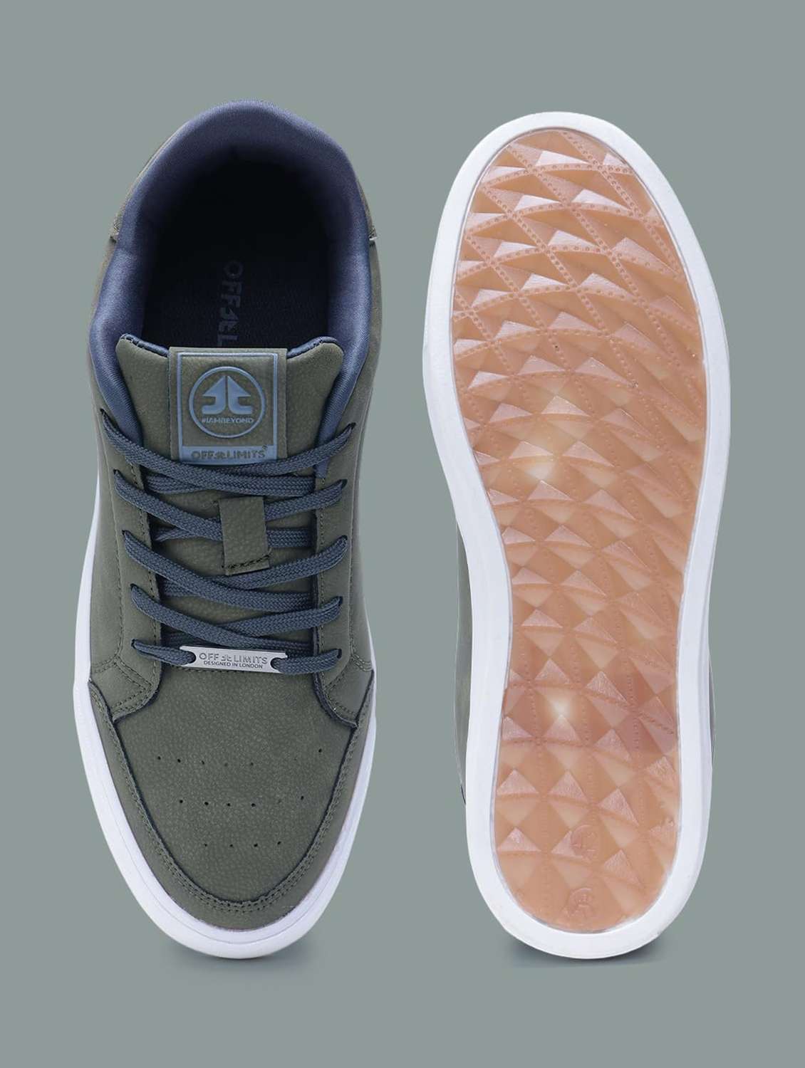 men solid lace up sneaker - 22582260 -  Standard Image - 5