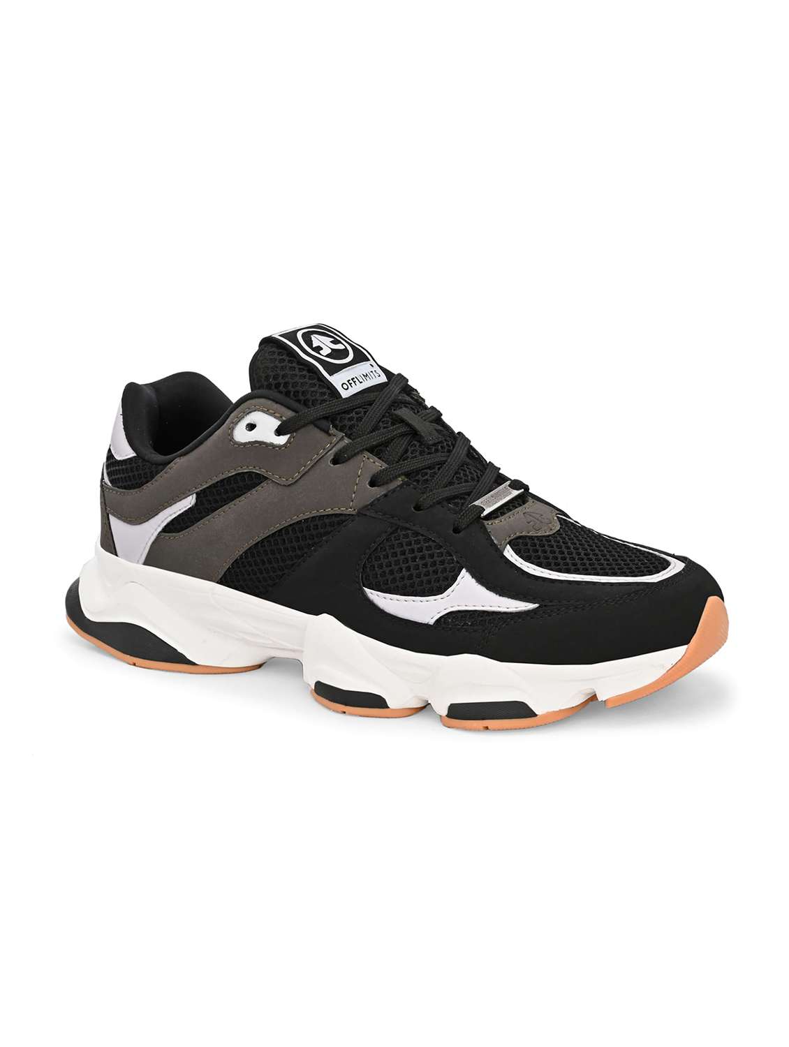 men colourblocked lace up sneaker
