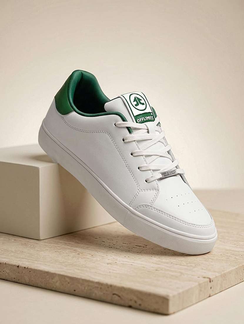 men solid lace up sneaker