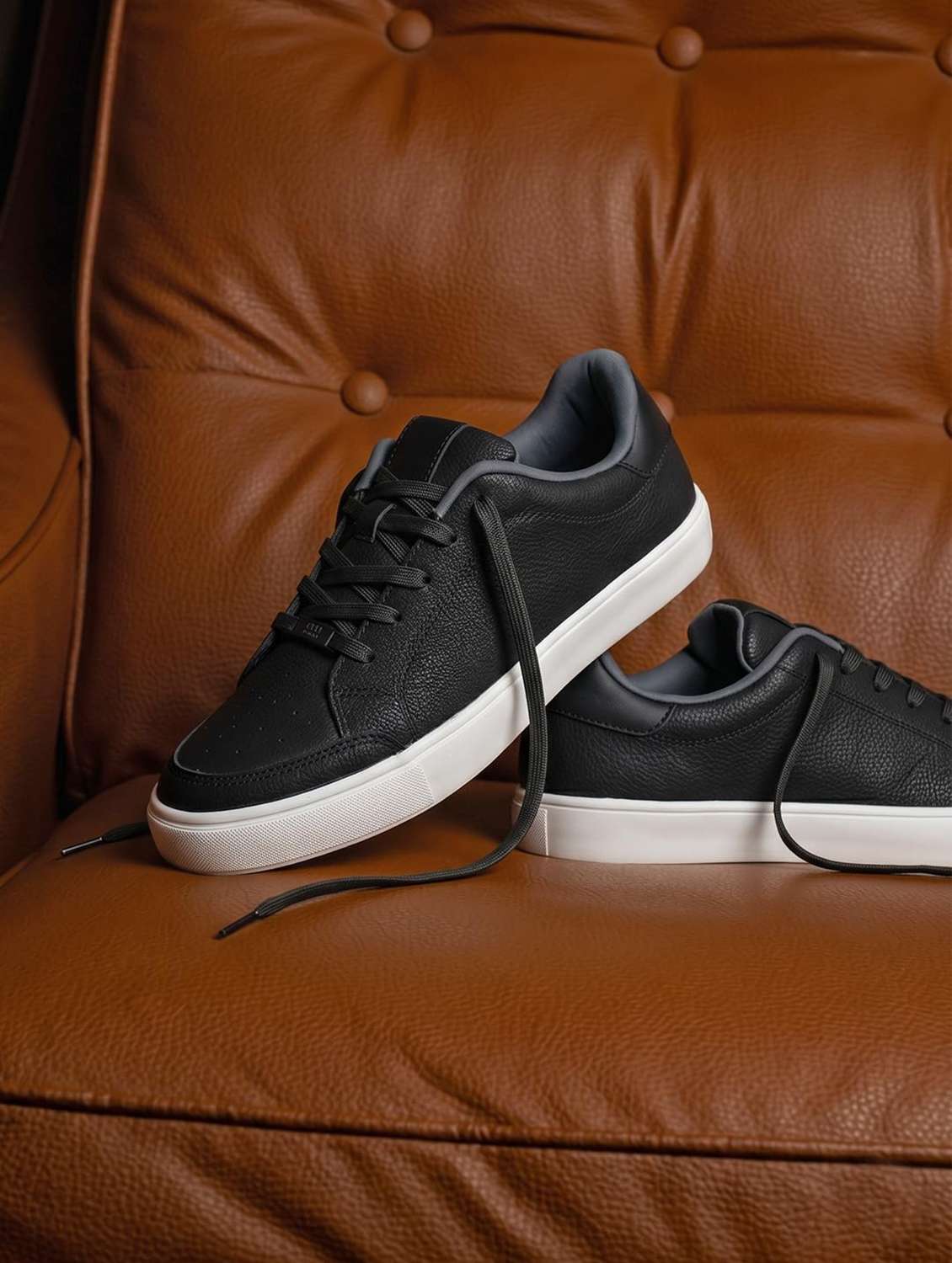 men solid lace up sneaker