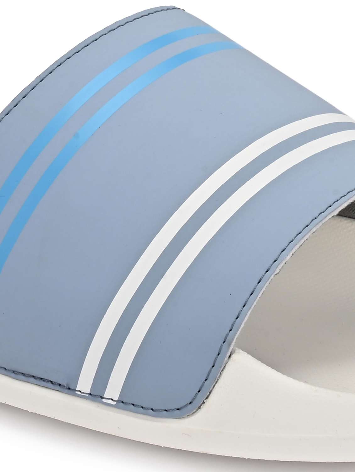 men striped slip on slider - 22582323 -  Standard Image - 3