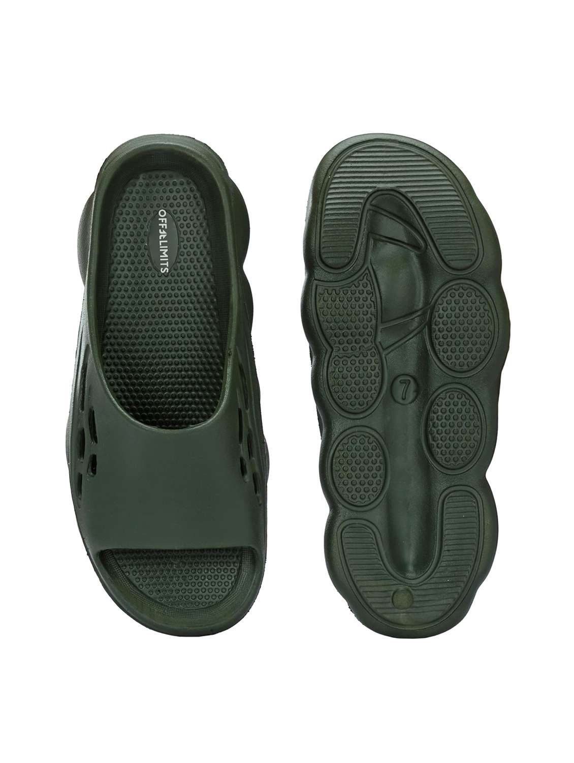men textured slip on slider - 22582329 -  Standard Image - 5