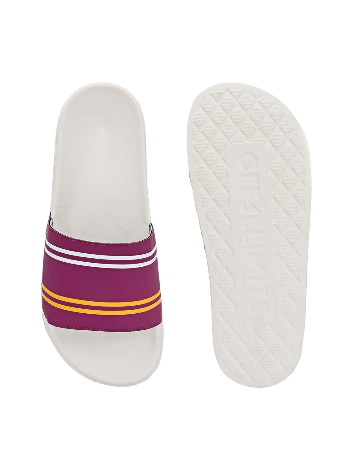 women striped slip on slider - 22582332 -  Standard Image - 3