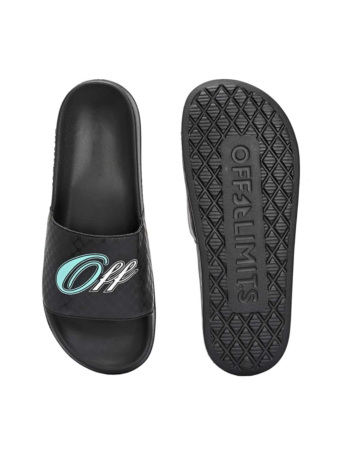 men printed slip on slider - 22582340 -  Standard Image - 3