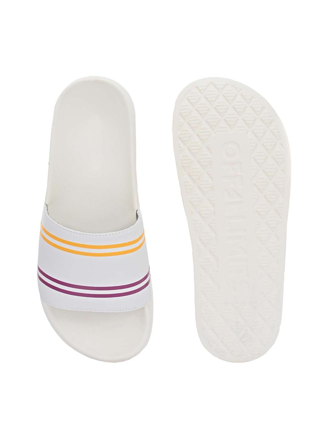 Men Striped Slip On Slider - 22582345 -  Standard Image - 3