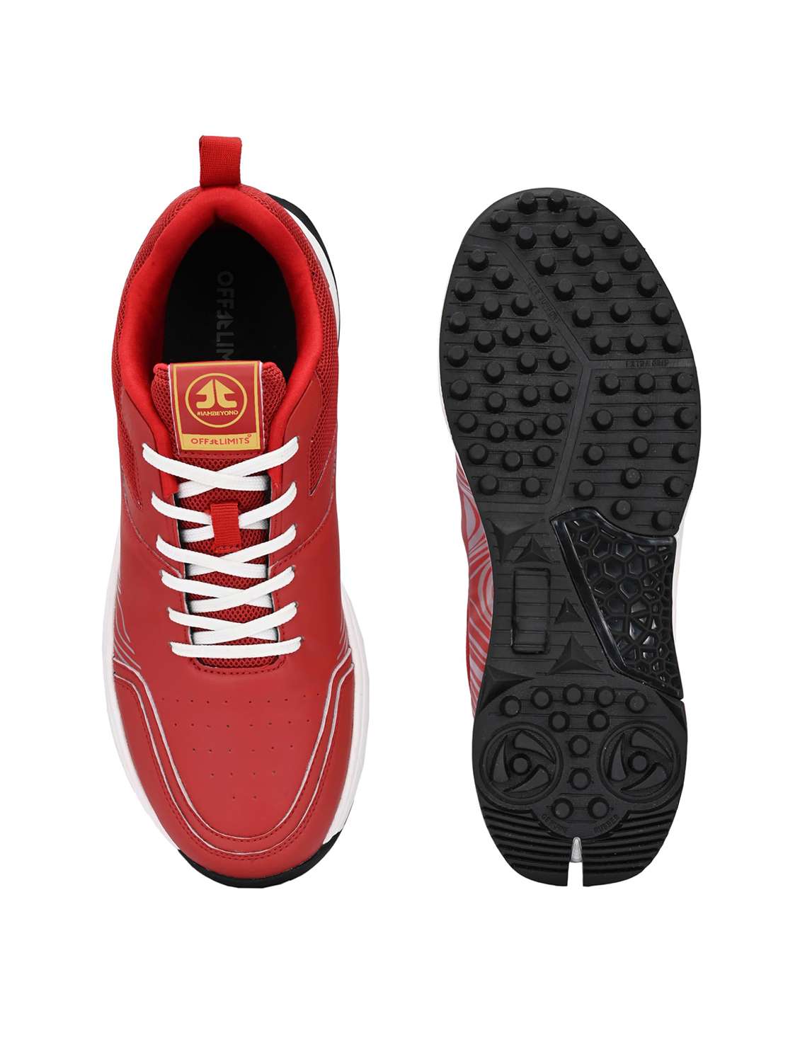 men printed lace up sports shoes - 22582391 -  Standard Image - 5