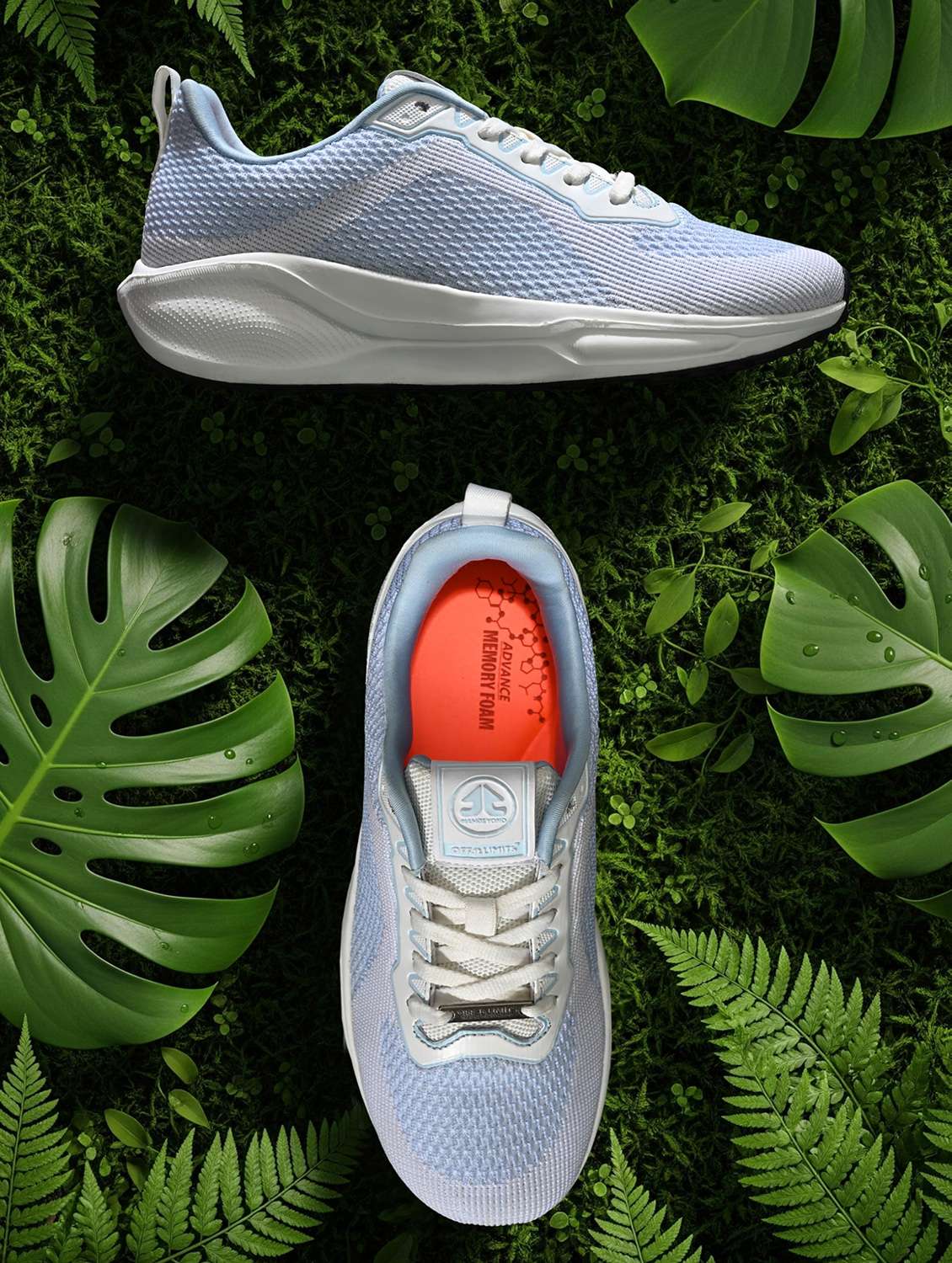 men light blue lace up sport shoe
