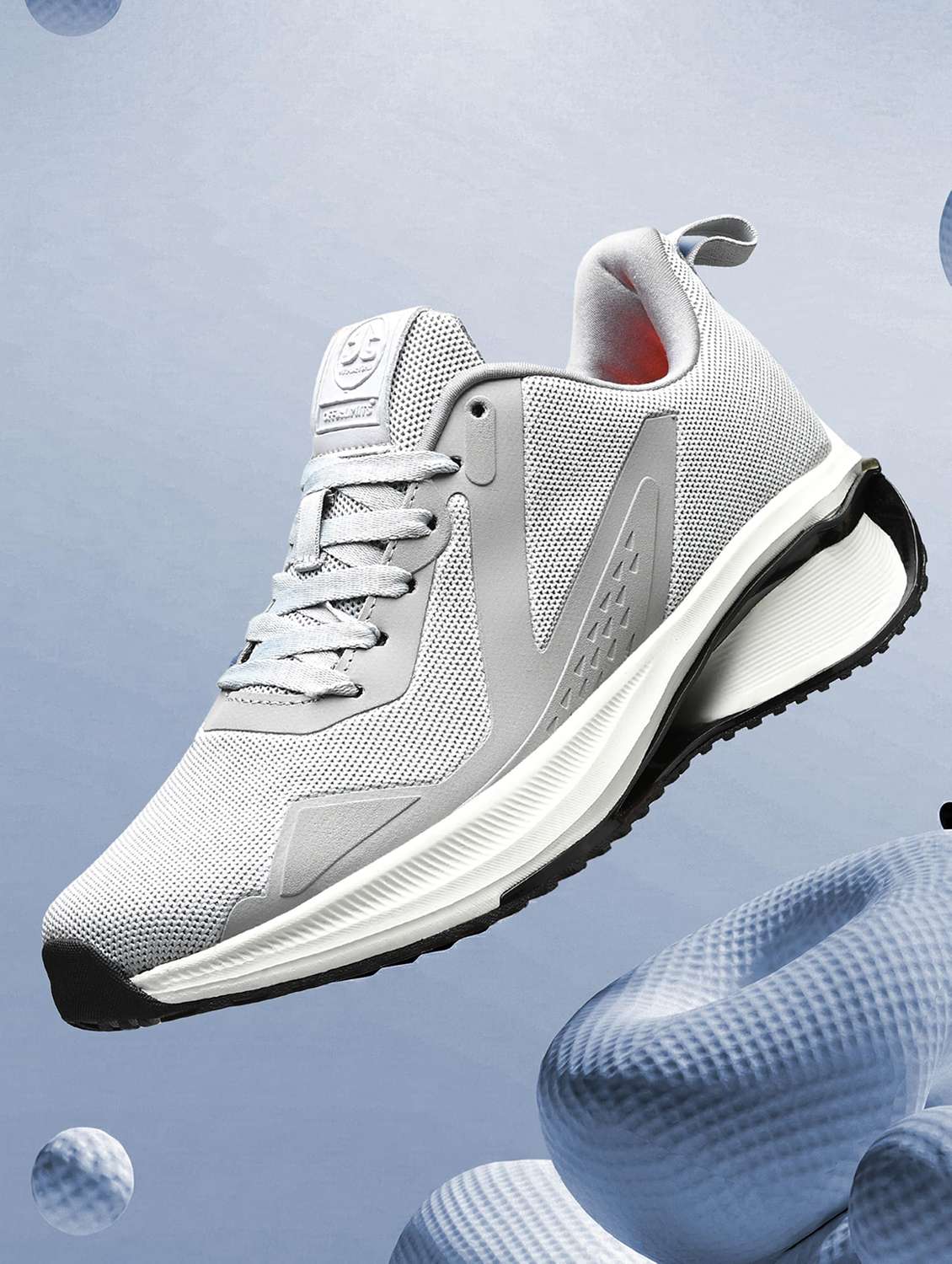men solid lace up sport shoes