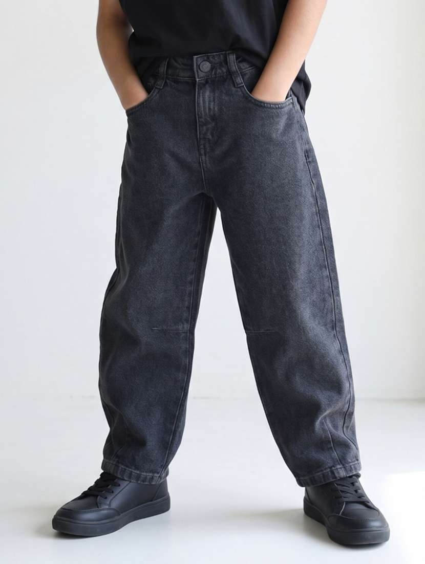 boys washed mid rise relaxed fit jeans